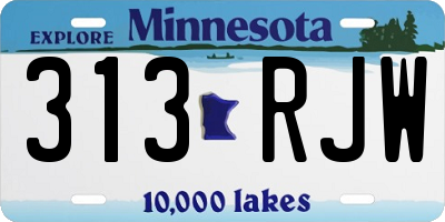 MN license plate 313RJW