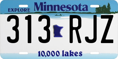 MN license plate 313RJZ