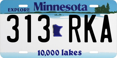 MN license plate 313RKA
