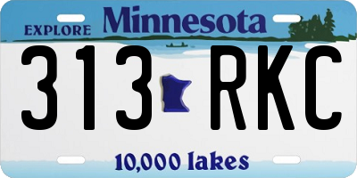 MN license plate 313RKC