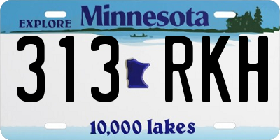 MN license plate 313RKH