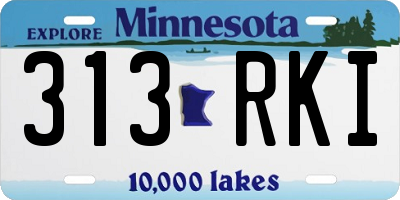 MN license plate 313RKI