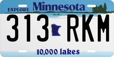 MN license plate 313RKM