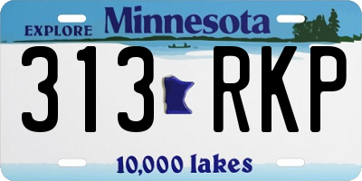 MN license plate 313RKP
