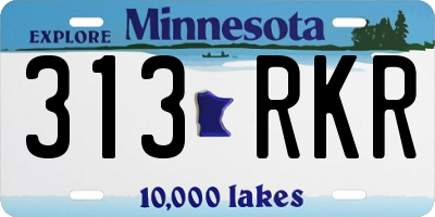 MN license plate 313RKR