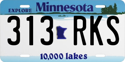MN license plate 313RKS