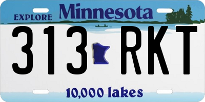 MN license plate 313RKT
