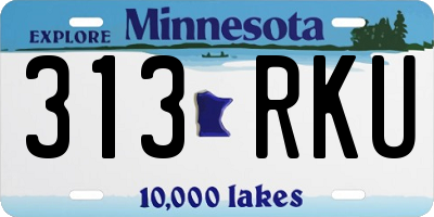 MN license plate 313RKU