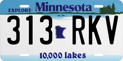 MN license plate 313RKV