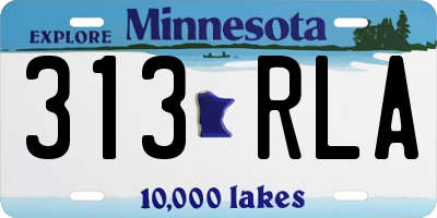 MN license plate 313RLA