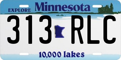 MN license plate 313RLC