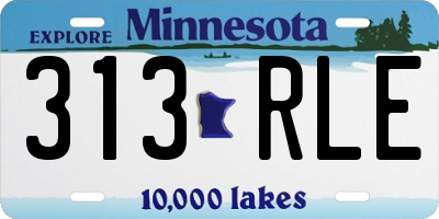 MN license plate 313RLE