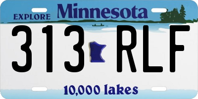 MN license plate 313RLF