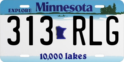MN license plate 313RLG