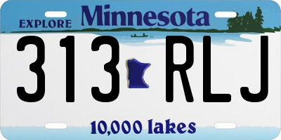MN license plate 313RLJ