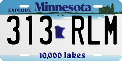 MN license plate 313RLM