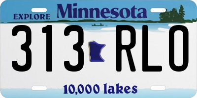 MN license plate 313RLO