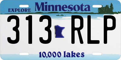 MN license plate 313RLP
