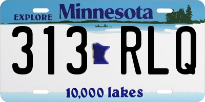MN license plate 313RLQ