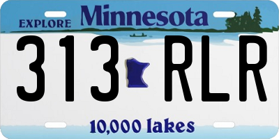 MN license plate 313RLR