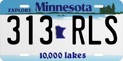 MN license plate 313RLS