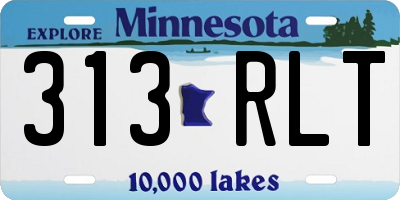 MN license plate 313RLT