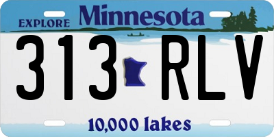 MN license plate 313RLV