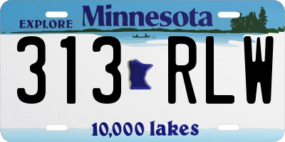 MN license plate 313RLW