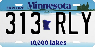 MN license plate 313RLY