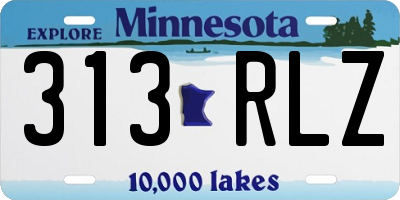 MN license plate 313RLZ