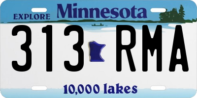 MN license plate 313RMA