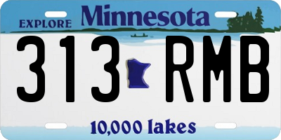 MN license plate 313RMB