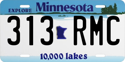 MN license plate 313RMC