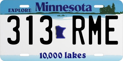 MN license plate 313RME