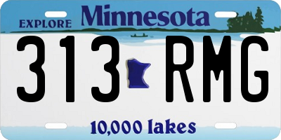 MN license plate 313RMG