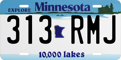 MN license plate 313RMJ