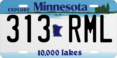 MN license plate 313RML