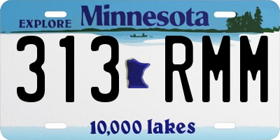 MN license plate 313RMM