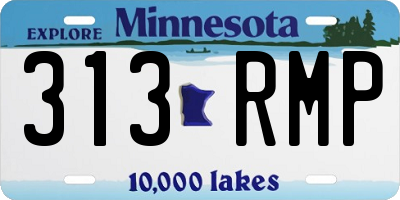 MN license plate 313RMP