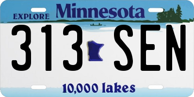 MN license plate 313SEN