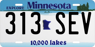 MN license plate 313SEV