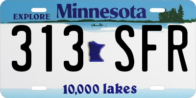 MN license plate 313SFR