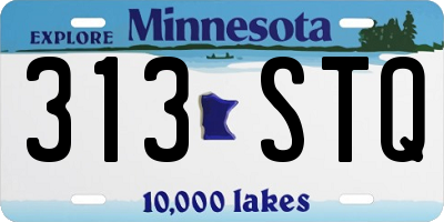 MN license plate 313STQ