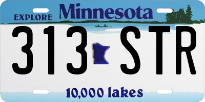 MN license plate 313STR