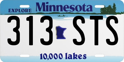 MN license plate 313STS