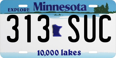 MN license plate 313SUC