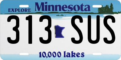 MN license plate 313SUS