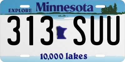 MN license plate 313SUU