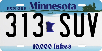 MN license plate 313SUV