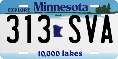 MN license plate 313SVA